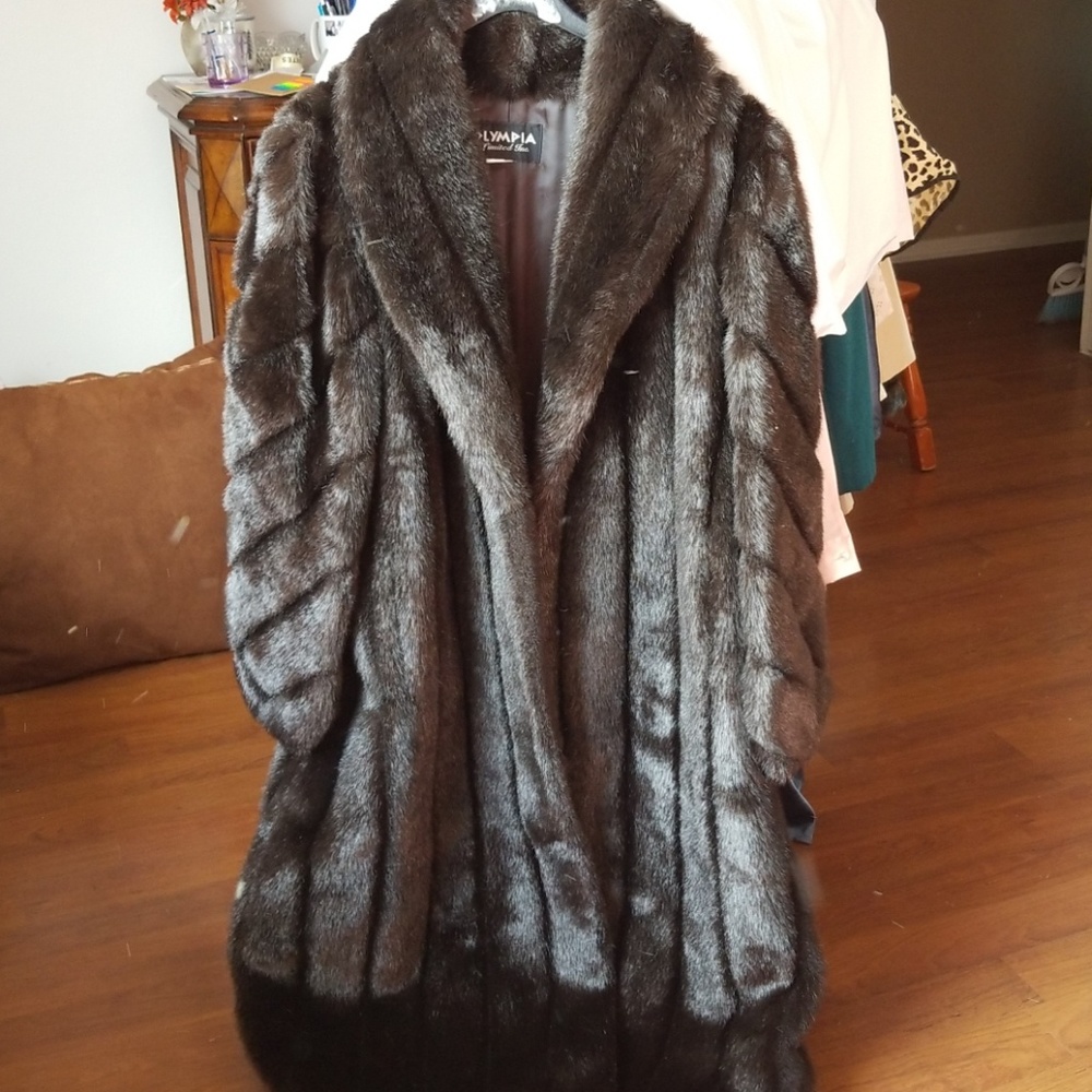 Faux Fur full length coat